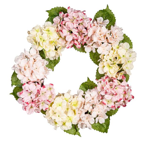 Plow & Hearth Pink Hydrangea Wreath