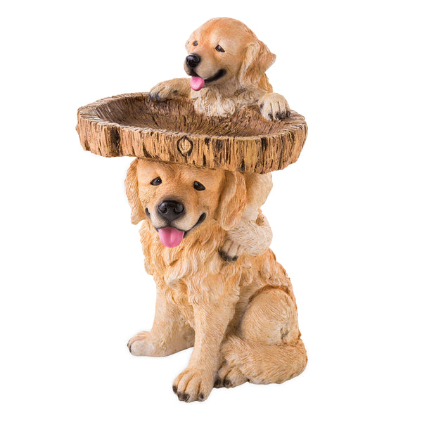 Plow & Hearth Playful Puppies Birdbath