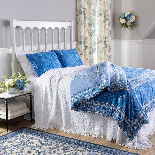 Plow & Hearth Porcelain Rose Pillow Cover