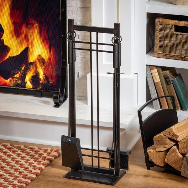 plow & hearth Preston 5 Piece Fireplace Toolset