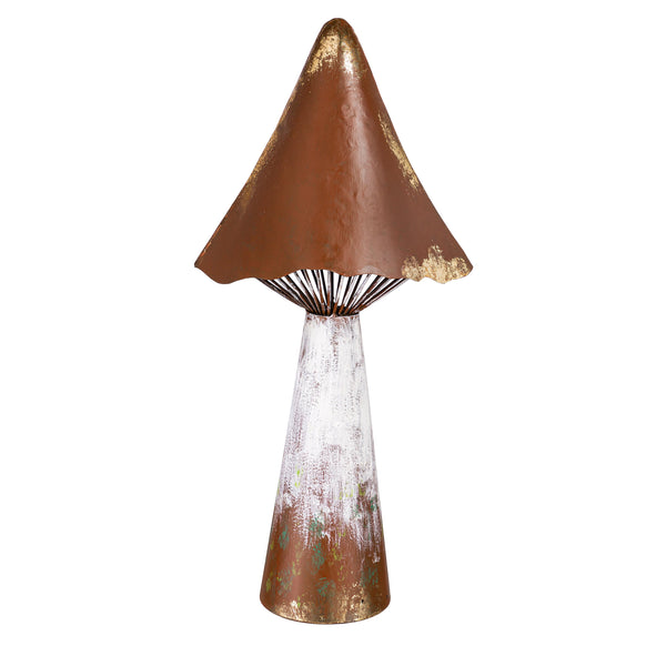 Plow & Hearth Printed Metal Mushroom Garden Statue