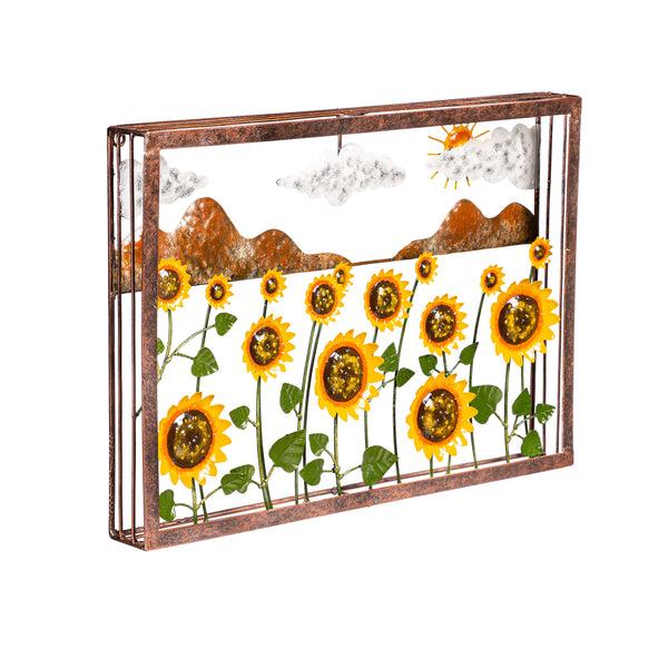 Plow & Hearth Reclaimed Metal Sunflower Wall Art