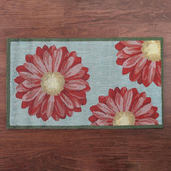 plow & hearth Rectangular Outdoor rug Daises