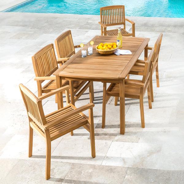 Plow & Hearth Rectangular Teak Dining Table