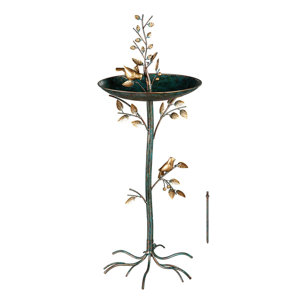 Plow & Hearth Recycled Metal Sapling Birdbath