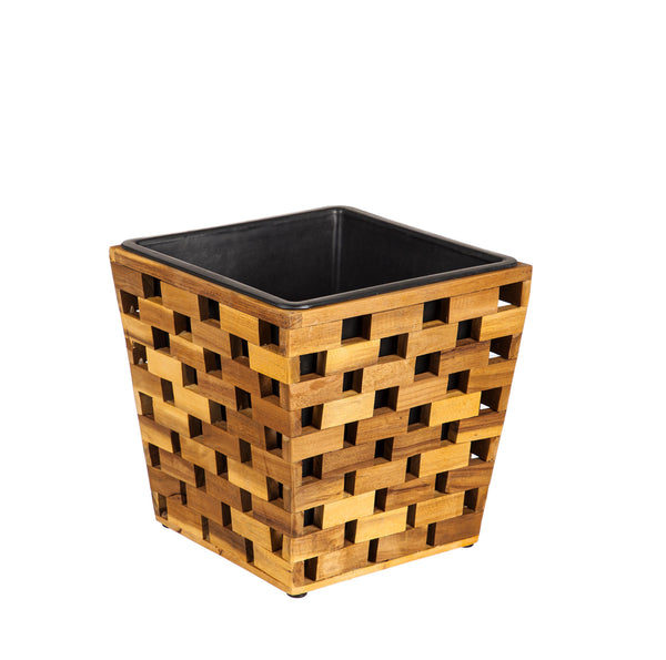 Plow & Hearth Recycled Wood Planters Set Of 3