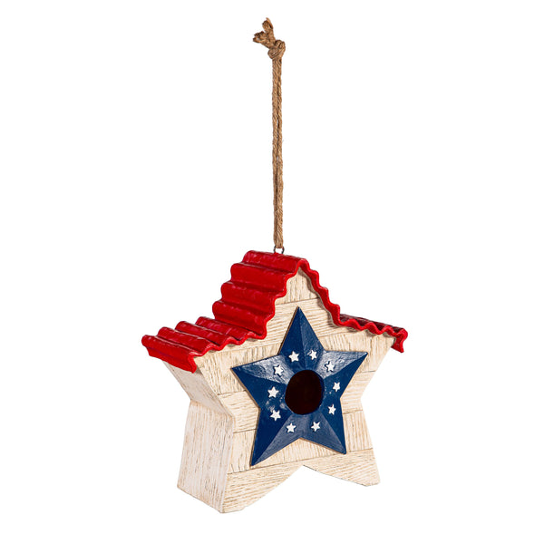 Plow & Hearth Resin Patriotic Star Shaped Bird House