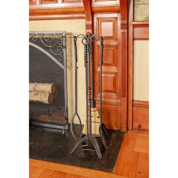 Plow & Hearth Rope Fireplace Tool Set