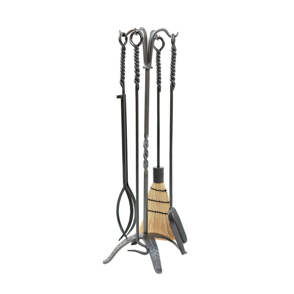 Plow & Hearth Rope Fireplace Tool Set