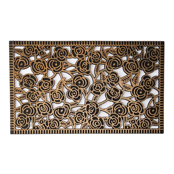 Plow & Hearth Rubber Rose Doormat