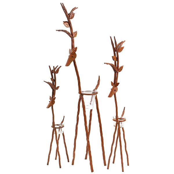Plow & Hearth Rustic Reindeer Set Of 3