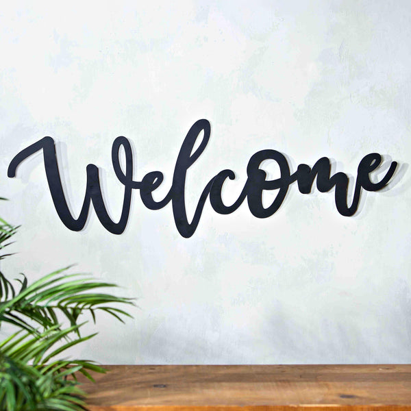 Plow & Hearth Script-Style Welcome Sign