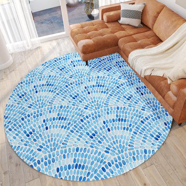 Plow & Hearth Seabreeze Mosaic Polyester Area Rug