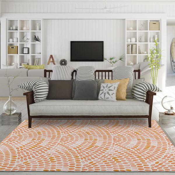 Plow & Hearth Seabreeze Mosaic Polyester Area Rug