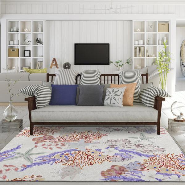 Plow & Hearth Seabreeze Reef Polyester Area Rug