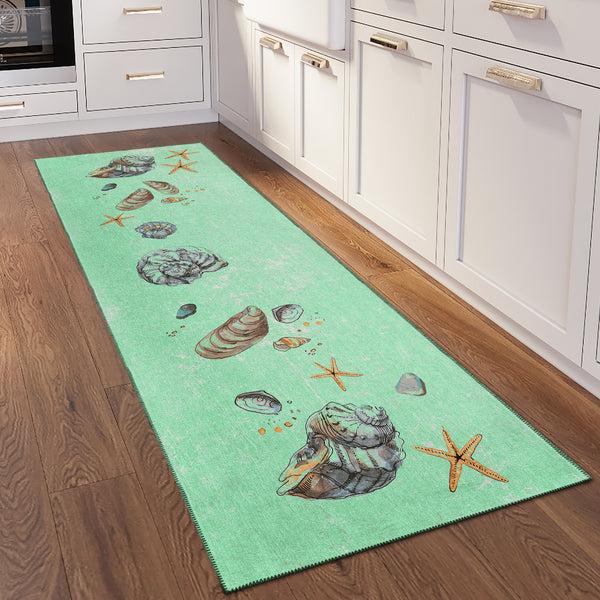 Plow & Hearth Seabreeze Seashell Polyester Area Rug