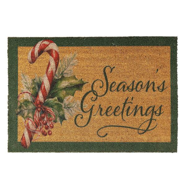 Plow & Hearth Season's Greetings Coir Mat 24"x36