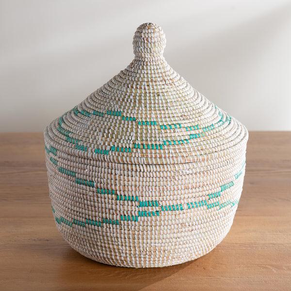 plow & hearth Senegalese Woven Warming Basket