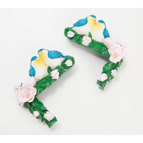 plow & hearth Set of 2 Door Corners Blue Birds