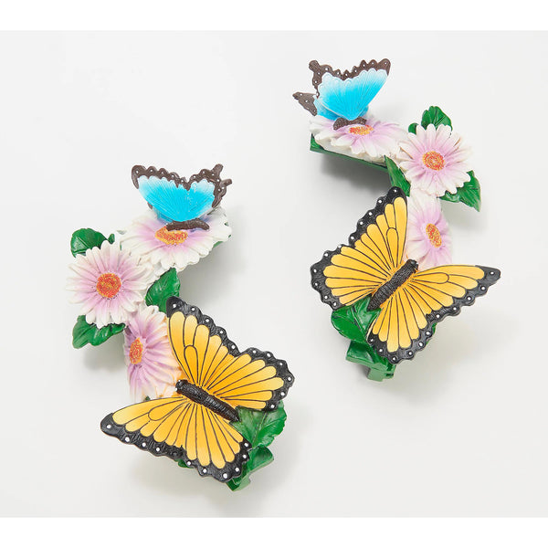 plow & hearth Set of 2 Door Corners Butterfly