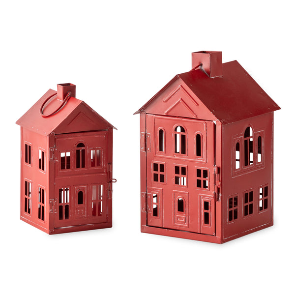 Plow & Hearth Set Of 2 Iron House Lanterns