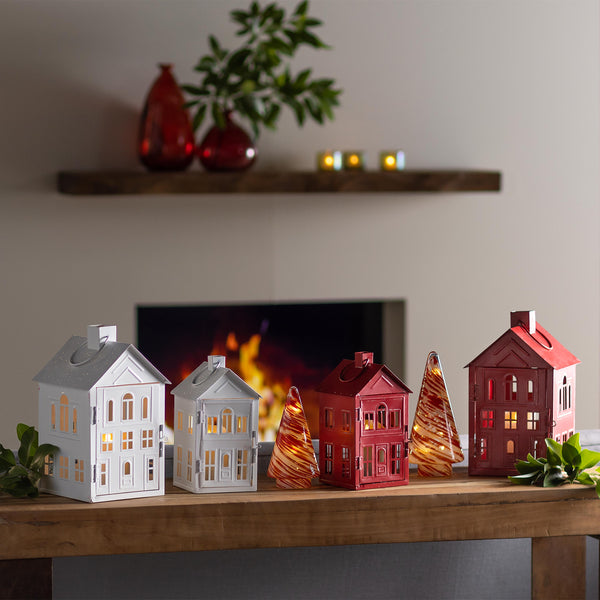 plow & hearth Set of 2 Iron House Lanterns