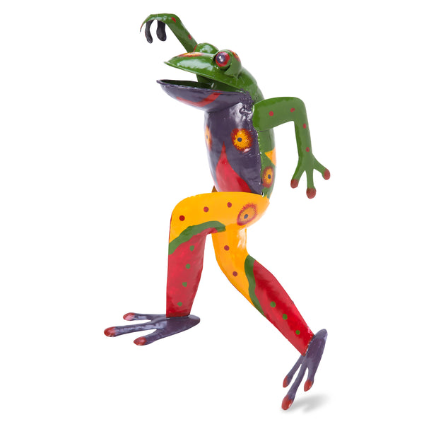 Plow & Hearth Set Of 3 Hand Painted Frog Pot Hangers