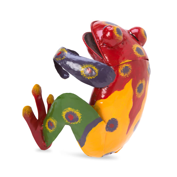 Plow & Hearth Set Of 3 Hand Painted Frog Pot Hangers