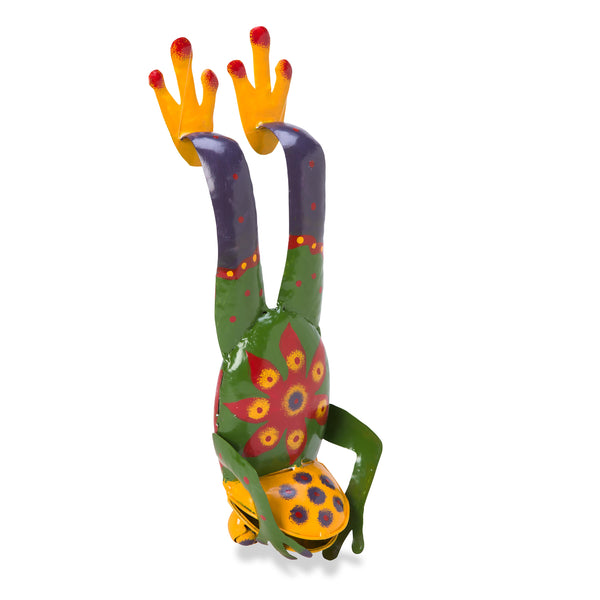 Plow & Hearth Set Of 3 Hand Painted Frog Pot Hangers
