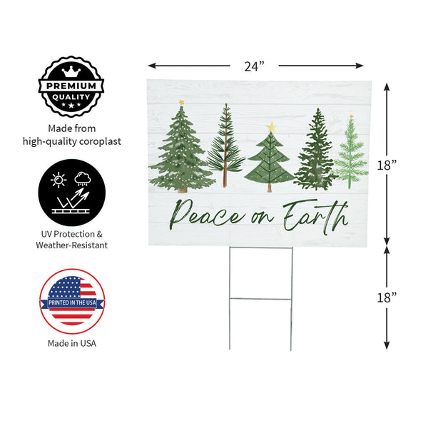 Plow & Hearth Shades Of Emerald Yard Sign 24"x18”