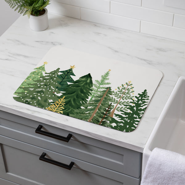 Plow & Hearth Shades Of Green Drying Mat 20" X 15"