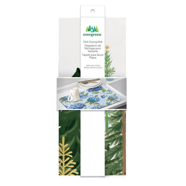 Plow & Hearth Shades Of Green Drying Mat 20" X 15"