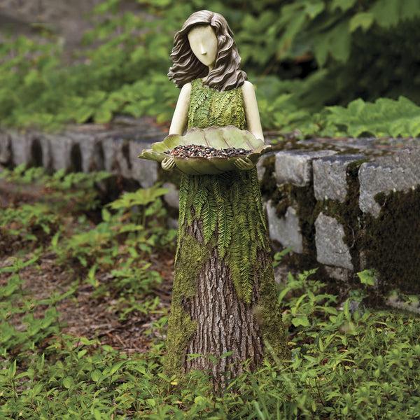 plow & hearth Sherwood "Fern" Statuary/Bird Feeder