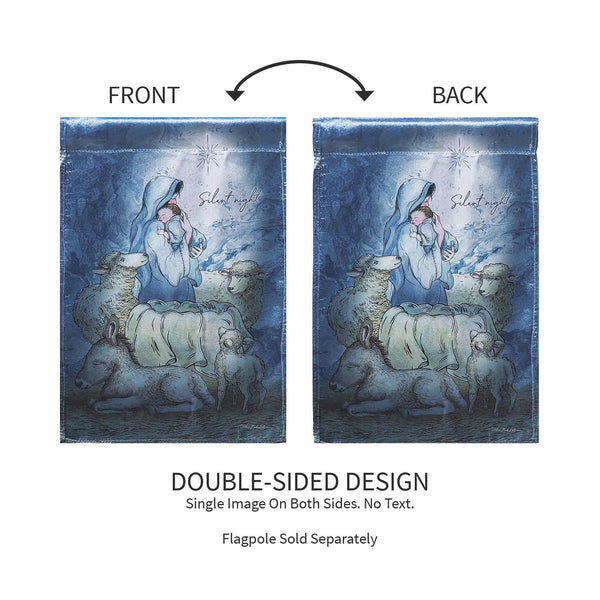 Plow & Hearth Silent Night Lustre Garden Flag