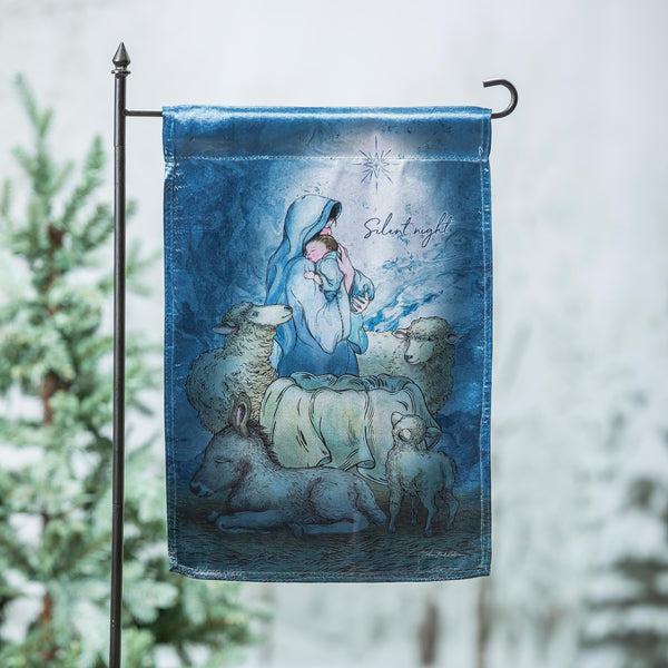 plow & hearth Silent Night Lustre Garden Flag