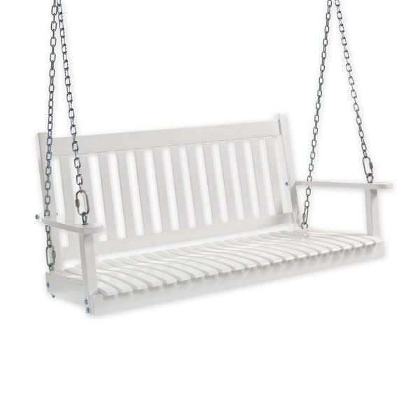 Plow & Hearth Slatted Wood Porch Swing