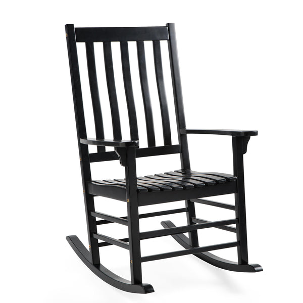 Plow & Hearth Slatted Wood Rocking Chair