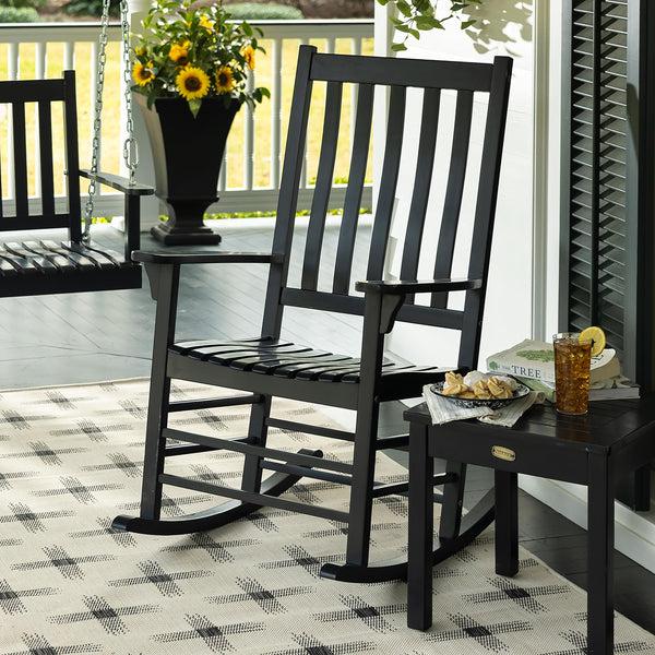 plow & hearth Slatted Wood Rocking Chair