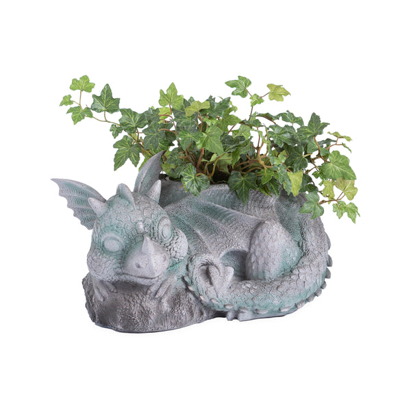 Plow & Hearth Sleeping Baby Dragon Planter