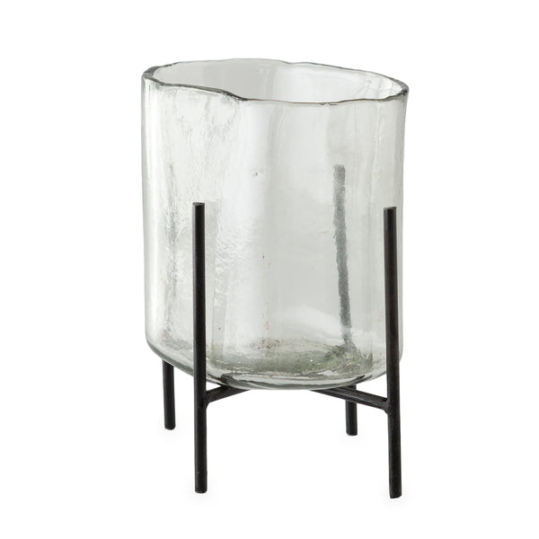 Plow & Hearth Small Oval Glass Stand