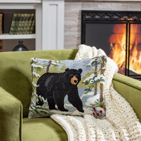 plow & hearth Snow Bear Hook Pillow