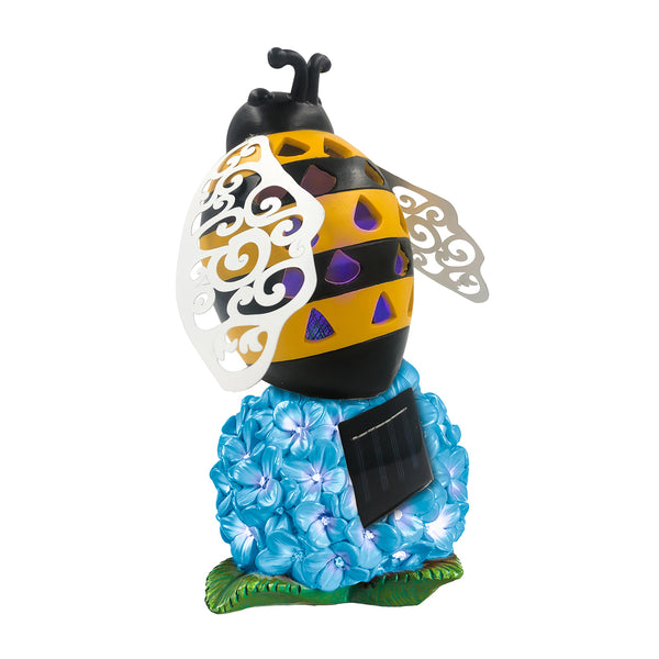 Plow & Hearth Solar Bug Zapper Garden Statue Bee