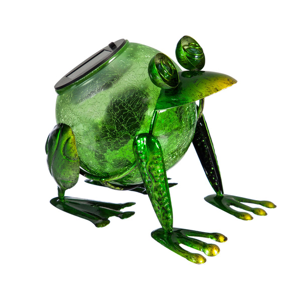 plow & hearth Solar Frog Statuary