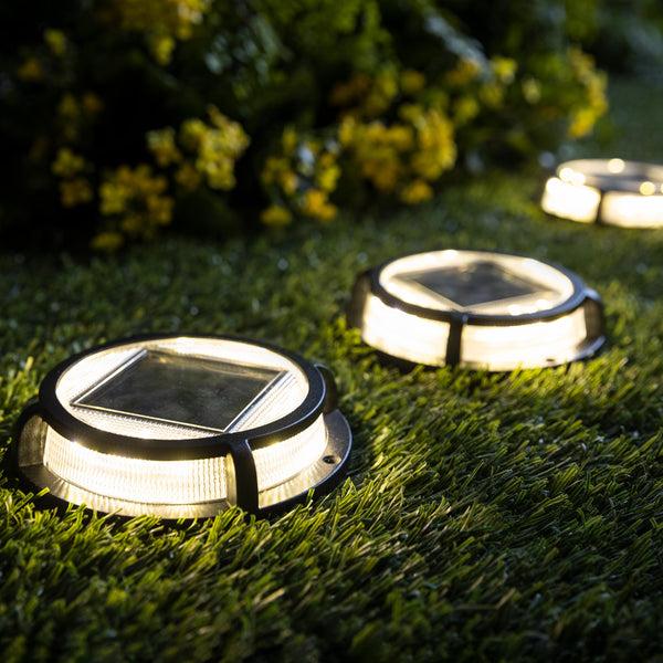 plow & hearth Solar Ground Pathway Lights Set of 3