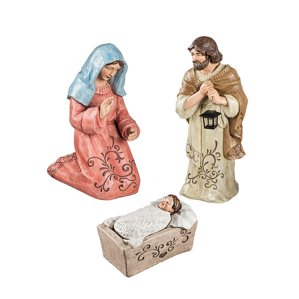 Plow & Hearth Solar Nativity Garden Statues Set Of 3