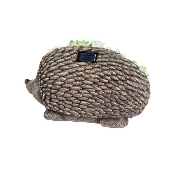 Plow & Hearth Solar Resin Succulent Hedgehog