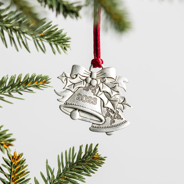 plow & hearth Solid Pewter Christmas Tree Ornament