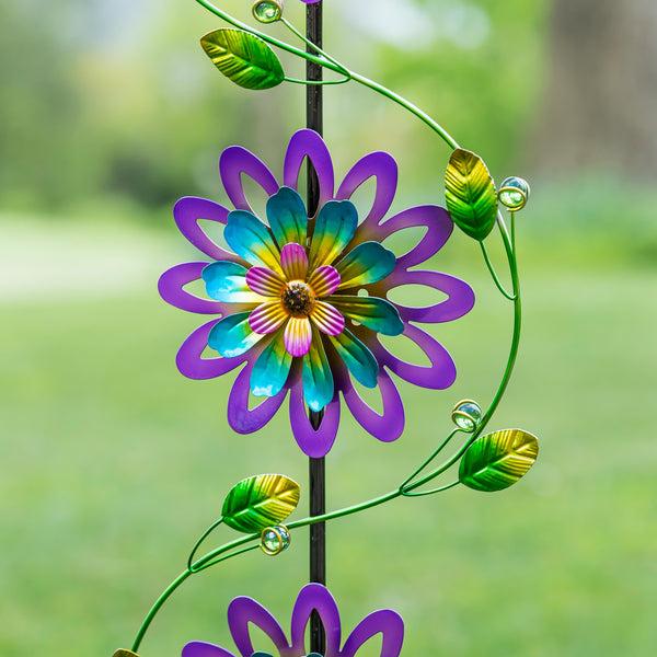 Plow & Hearth Spinning Violets Garden Stake