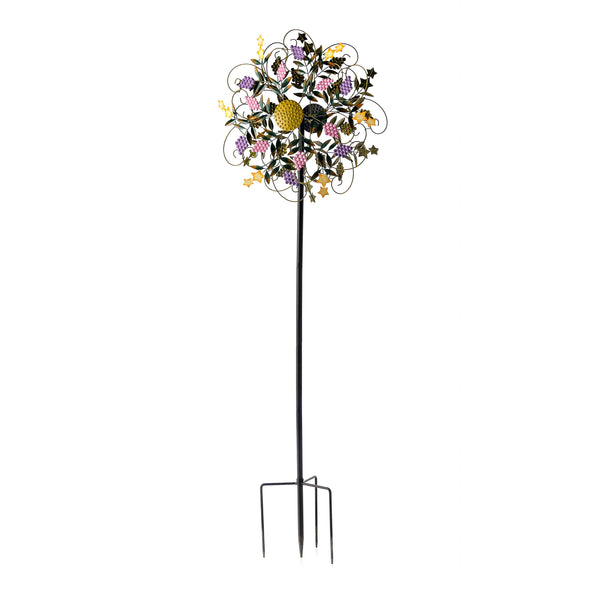 Plow & Hearth Spring Blooms Metal Garden Spinner