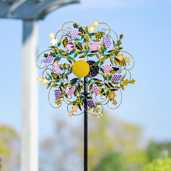plow & hearth Spring Blooms Metal Garden Spinner